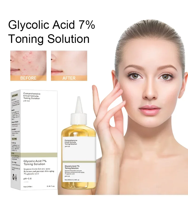 Glycolic Acid Exfoliant - 7% Glycolic Acid Toning Solution 240ml