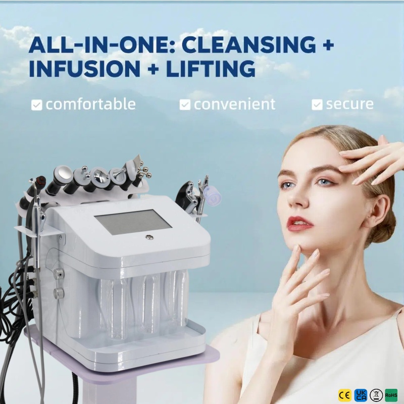Skincare Exfoliating - 10-in-1 Dermabrasion Facial Machine H2O2 Aqua