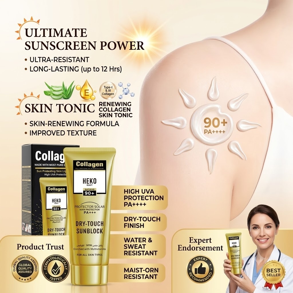 Skincare Collagen - HEKO BEAUTY Collagen Dry Touch Sunblock