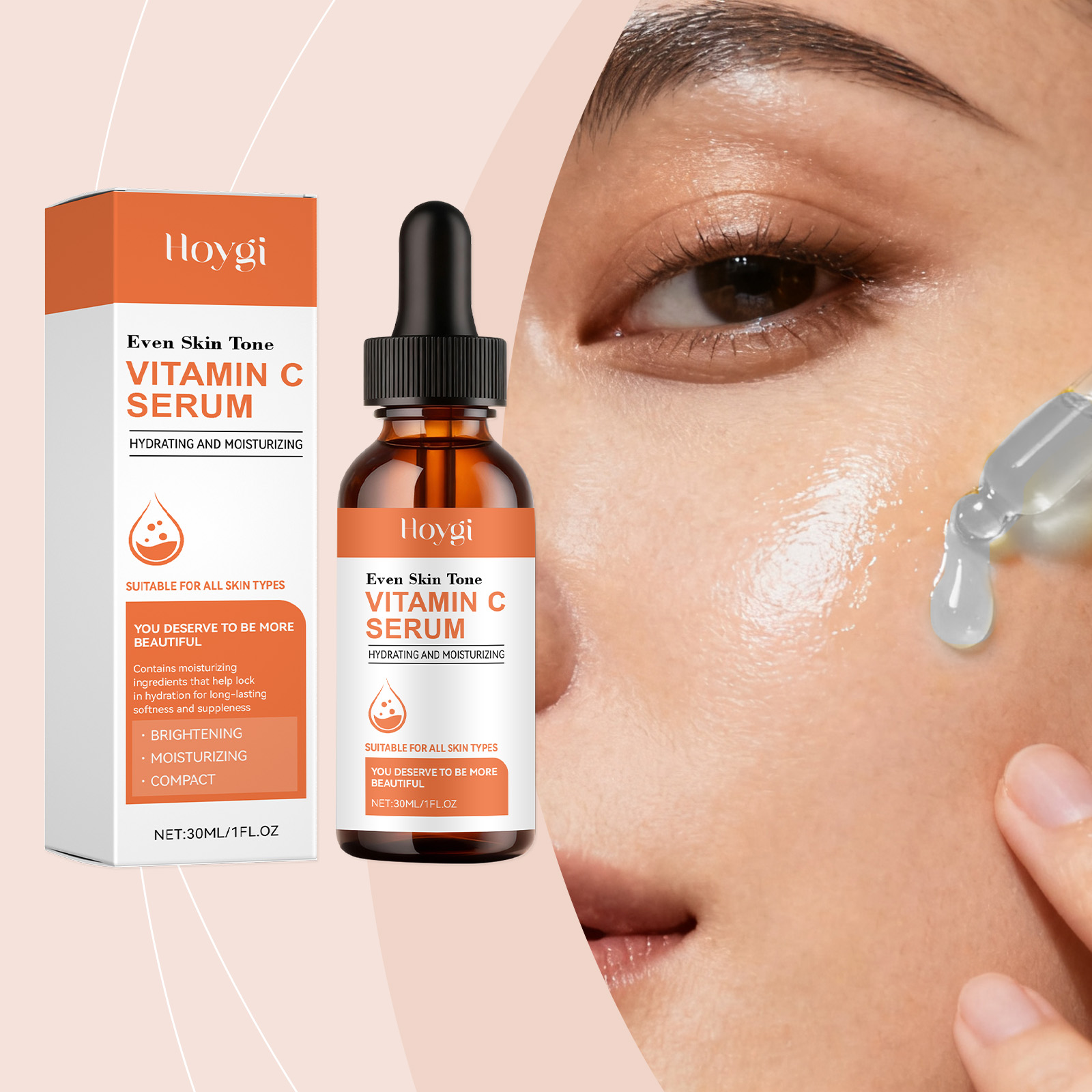 Skincare Glow Glowing - Vitamin C Serum for Face Hyaluronic
