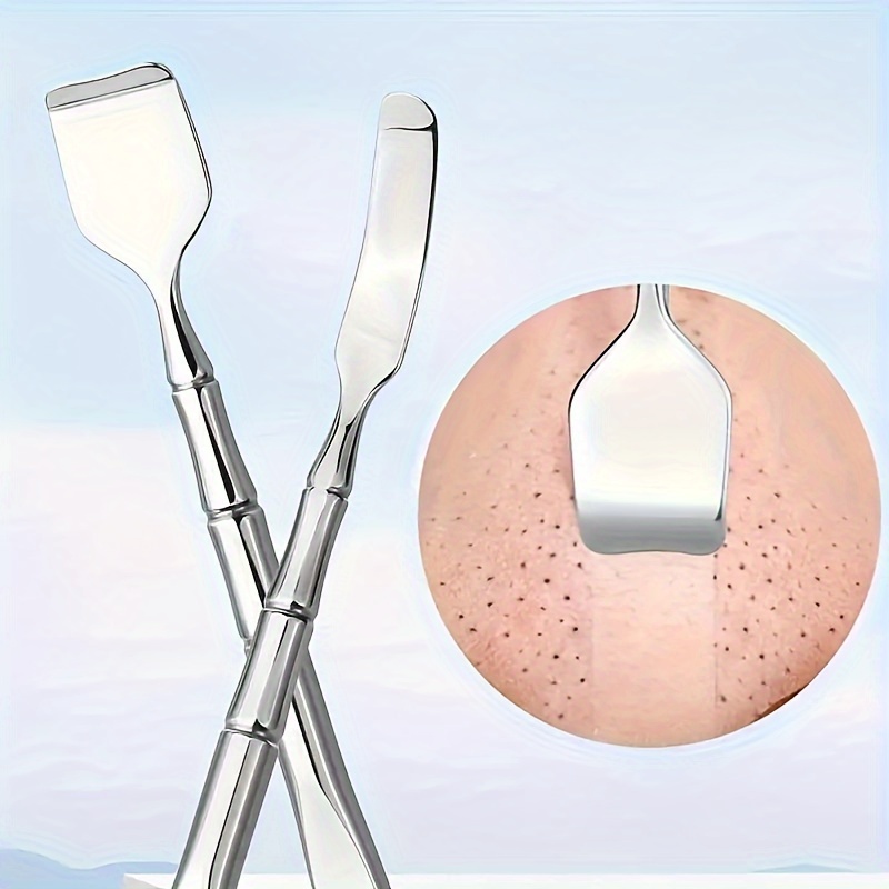 Skincare Exfoliating - Stainless Steel Professional Double-Ended Blackhead Remover: