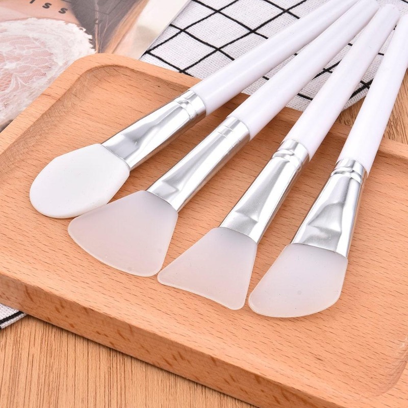 Skincare Ingredients Checker - 4Pcs/set White Makeup Silicone Facial Mask