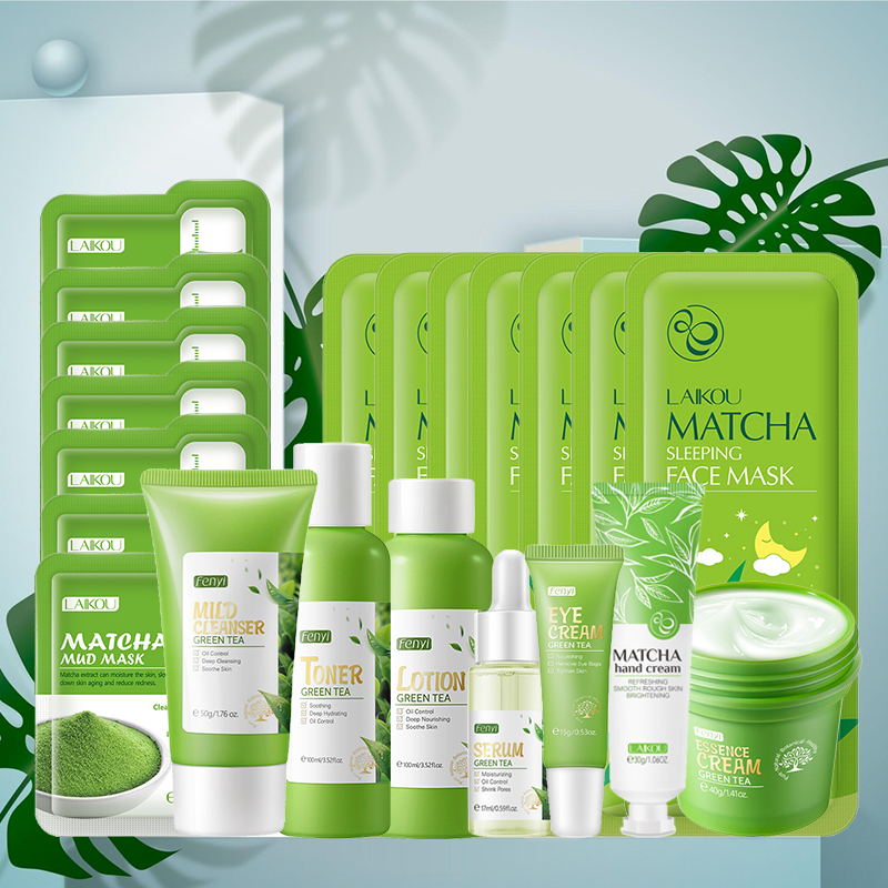 Green Tea Skin Care Kit Korean - Skincare Exfoliating recension och pris