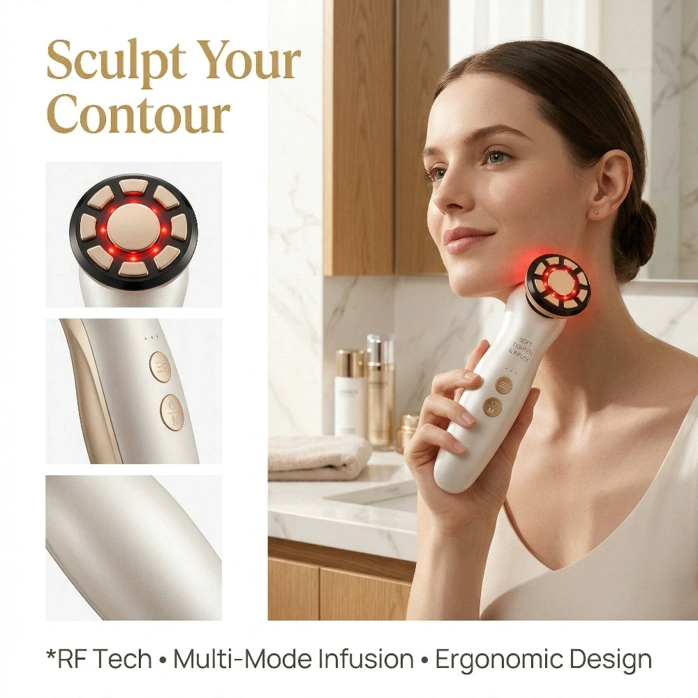 RF Facial Massager LED Light t - Skincare Scora recension och pris