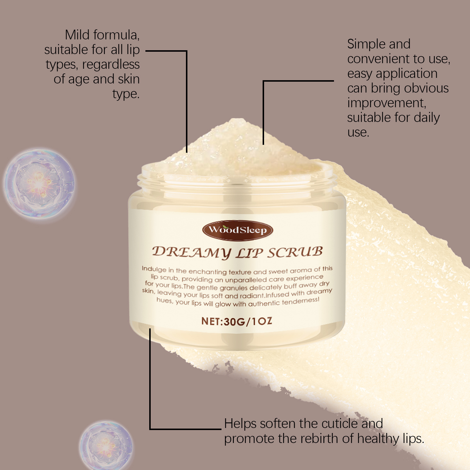 Coconut Sugar Lip Scrub Natura - Skincare Exfoliating recension och pris