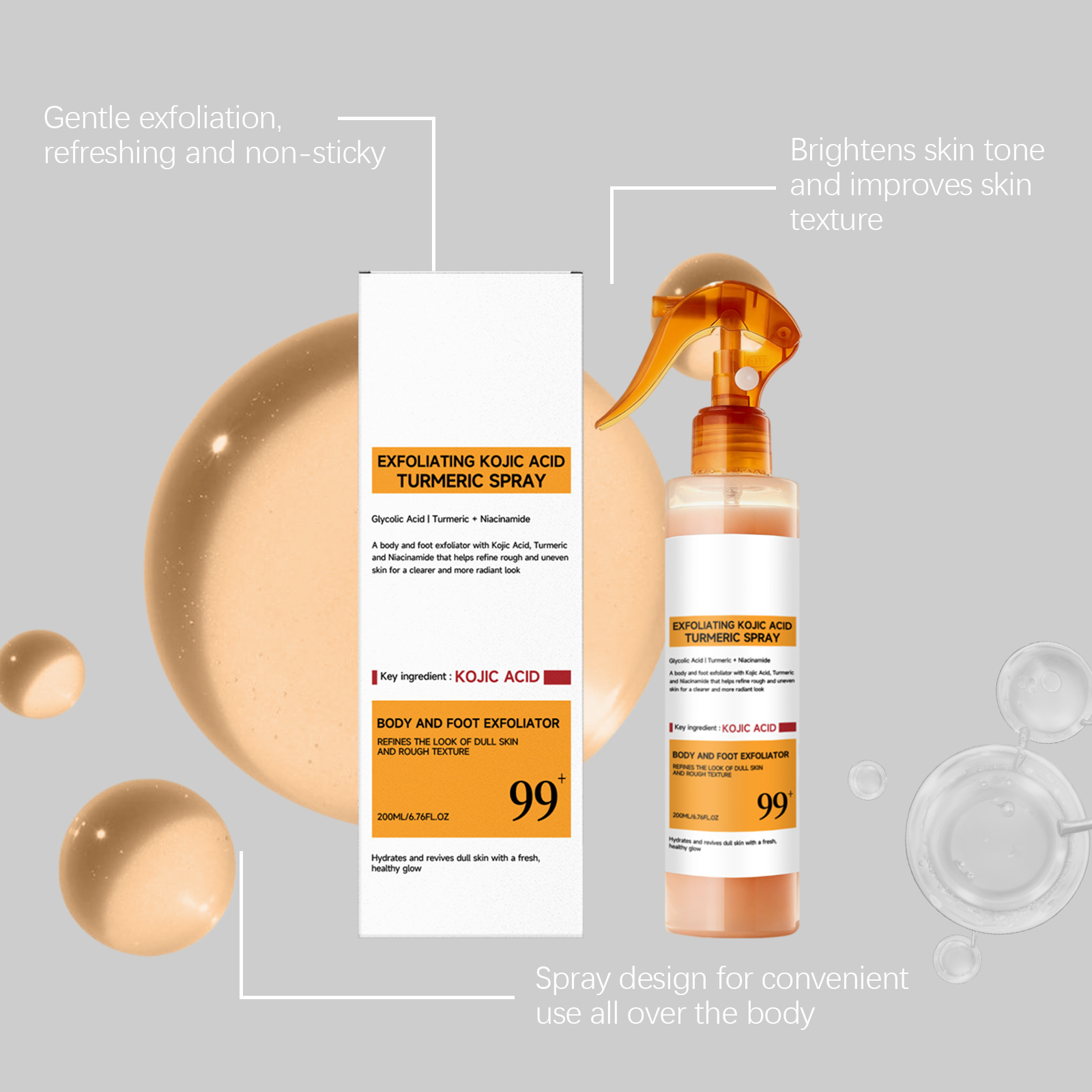 Kojic Acid Turmeric Care Spray - Skincare Exfoliating recension och pris